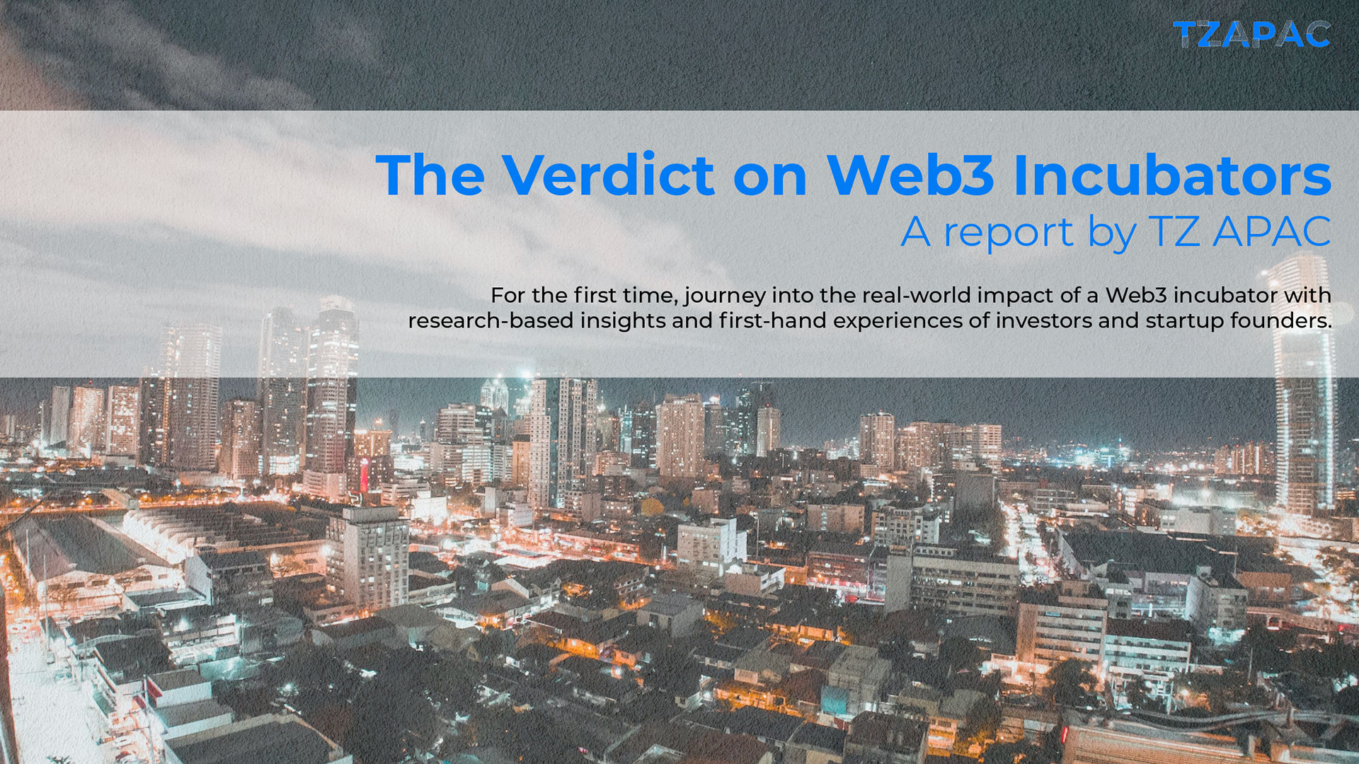 Investigating Incubator Impact in Asia's Web3 Industry Report