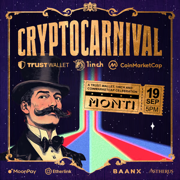 CryptoCarnival - A Trust Wallet, 1inch, and CoinMarketCap Celebration